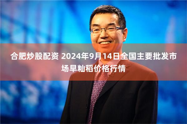 合肥炒股配资 2024年9月14日全国主要批发市场早籼稻价格行情