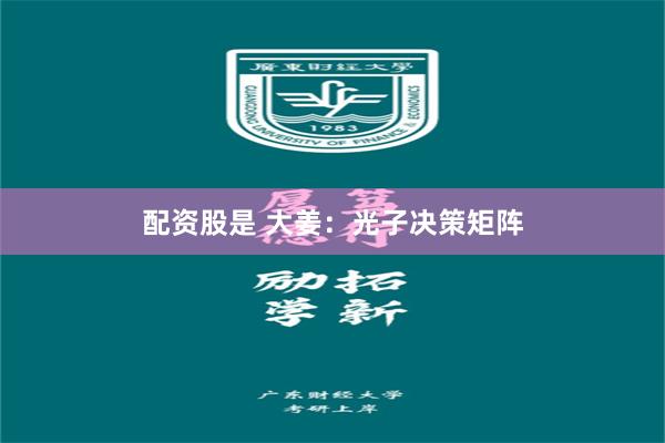 配资股是 大姜：光子决策矩阵