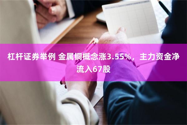 杠杆证券举例 金属铜概念涨3.55%，主力资金净流入67股